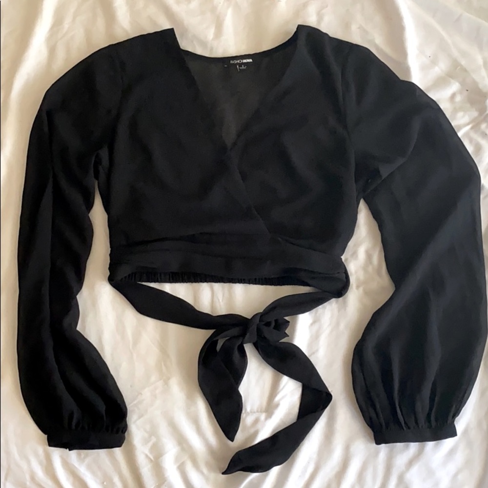 Tie blouse